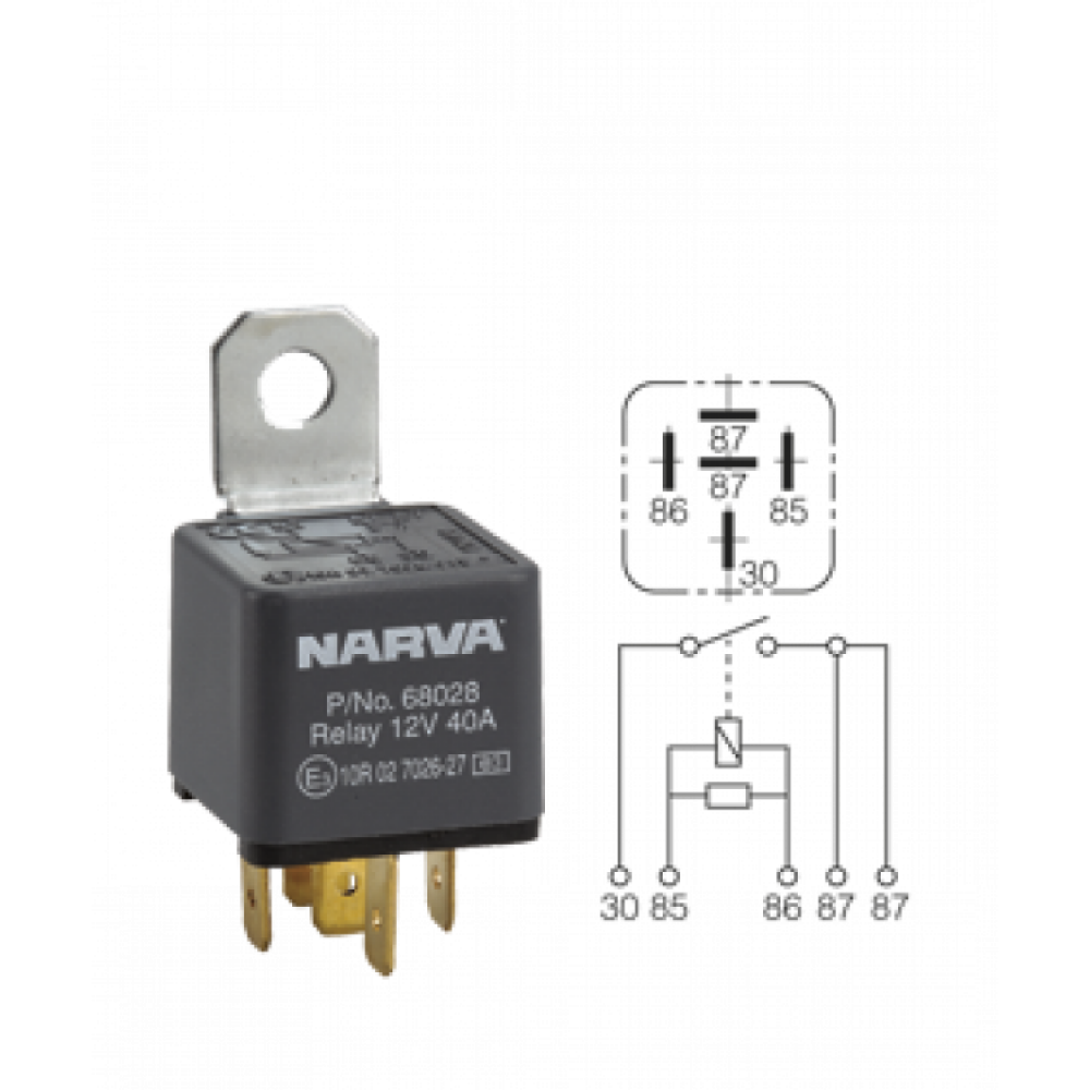 #10347W ريلي 5 خط 12 فولن 30 امبير / RELAY W-BRACKET 5 PIN 12V 30A