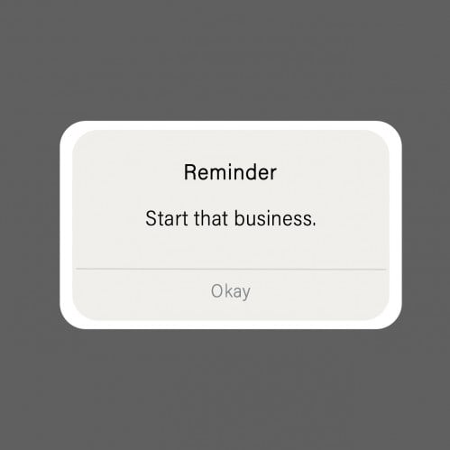 ملصق - reminder start that business