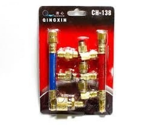 #11298C توصيلات تعبئة فريون سيارات اوروبيه / CHARGING VALVE SET FOR AUDI AND OTHER CARS