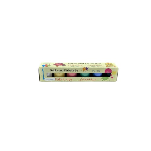 ألوان صبغة قماش 6 ألوان × 25g