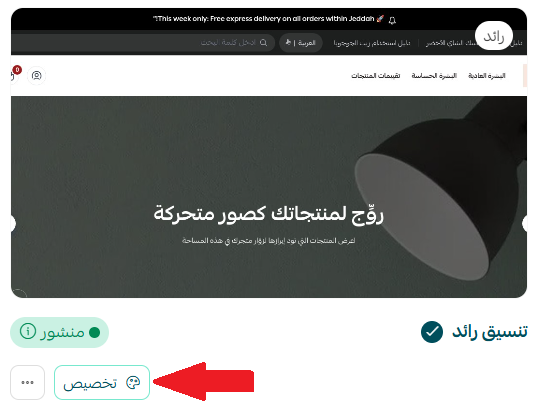 تخصيص عناصر الصفحة الرئيسية | عناصر الثيم