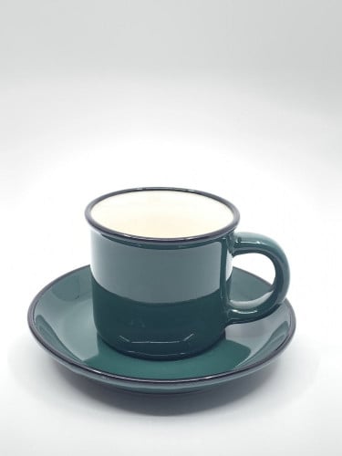 كوب سيراميك مع صحن 110ml