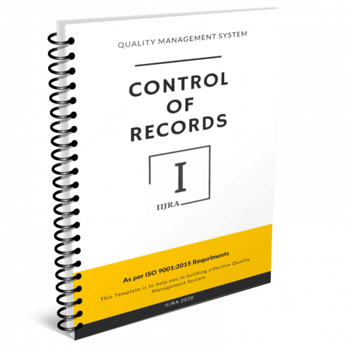 ISO 9001 Kit - Control of Records