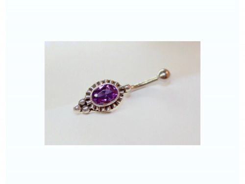 14g Oval Belly Ring