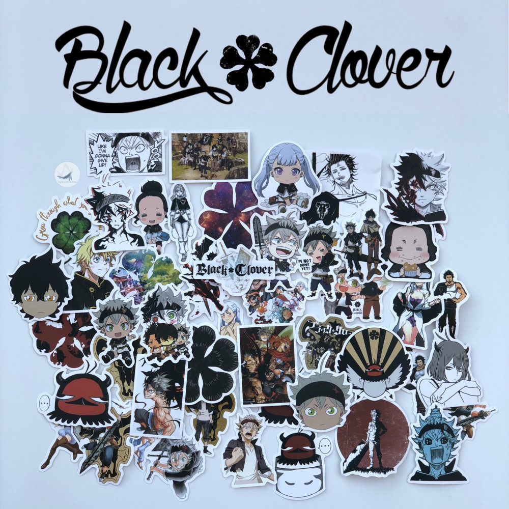 Black Clover Stickers 25 ملصق أنمي بلاك كلوفر The Blue Whale Shop