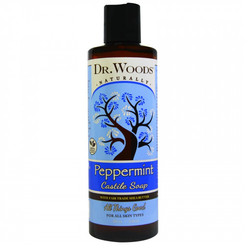 Dr. Woods, صابون كاستيل النعناع، مع زبدة الشيا،)