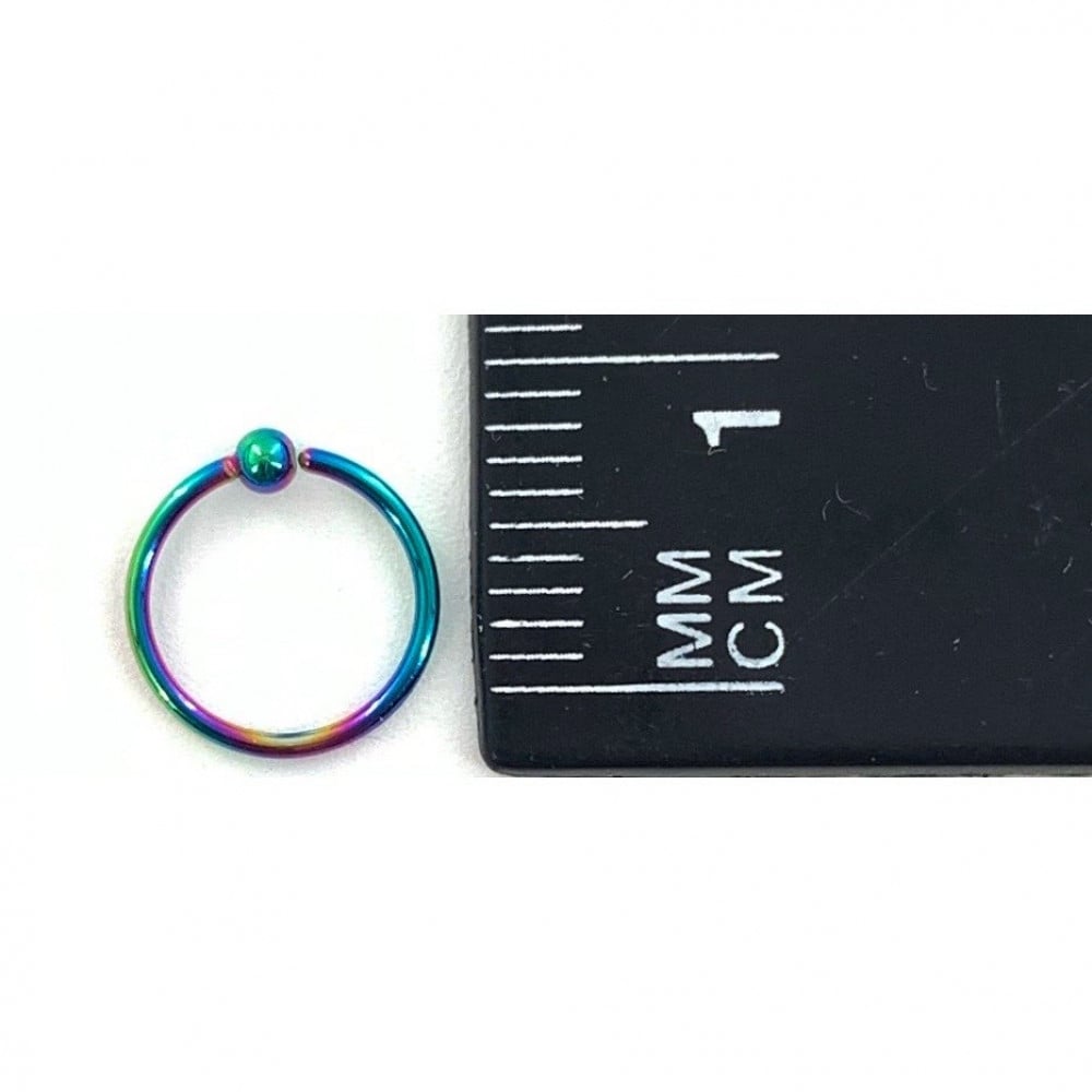 20g Metallic Fixed Ball Hoop