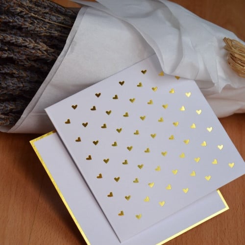 ظرف اهداء | قلوب ذهبية