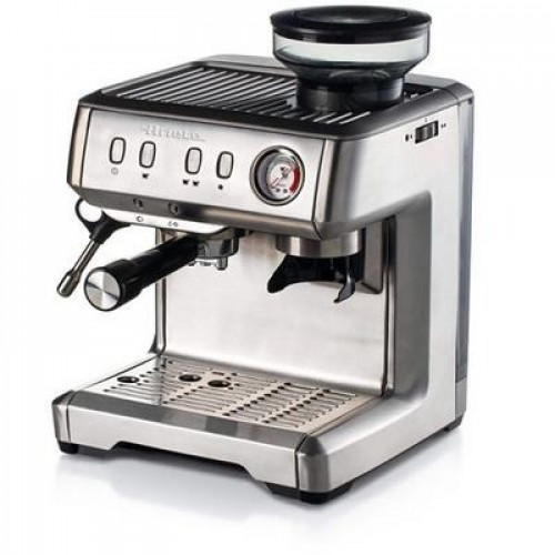 Ariete, cafetera espresso y capuchino con molinillo de café, 15 barras,  plateado - متجر سمارت للتسوق الالكتروني