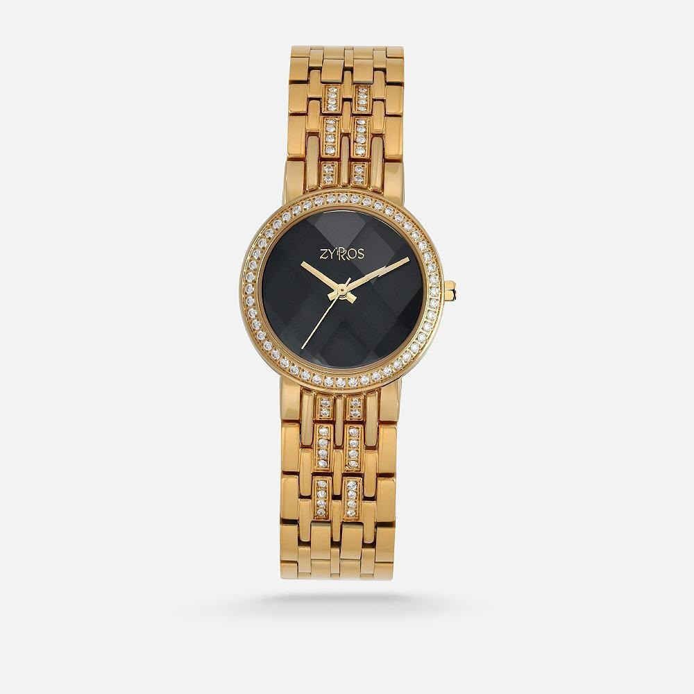 Women's watch with a unique design in golden color - الدانة الكبرى