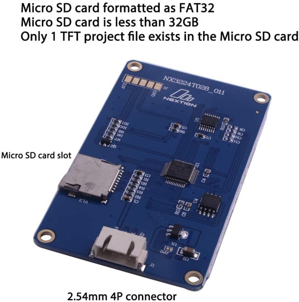 Nextion 3.2 Inch HMI Display - NX4024T032 Resistive Touchscreen, 400x240 Resolutie | Voor Arduino, ESP32 Projecten