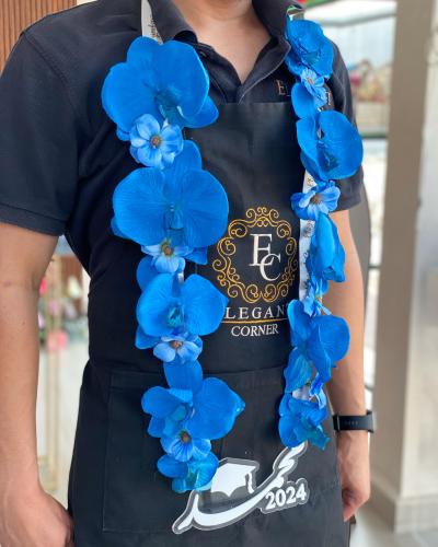 تعليقة تخرج أوركيد أزرق