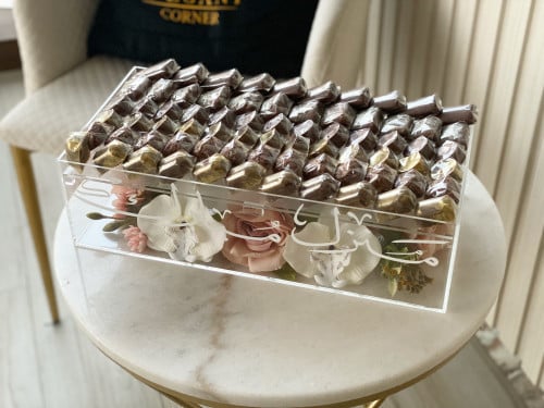 صينية شوكولاته بعبارة منزل مبارك