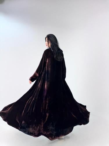 تسليم فوري Printed Pure Silk Velvet مخمل حرير طبيع...