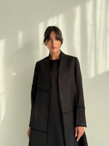 Signature Linen Blazer - Black