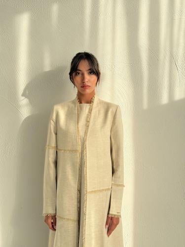 Signature Linen Blazer - Beige
