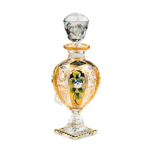 عبوة من كريستال بوهيمي مع تذهيب ورسم مع قاعدة | صناعة تشيكية | السعة 150 مل