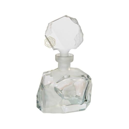 عبوة فاخرة من كريستال بوهيمي تصميم حديث شفافة | صناعة يدوية من التشيك | حجم صغير 90 مل