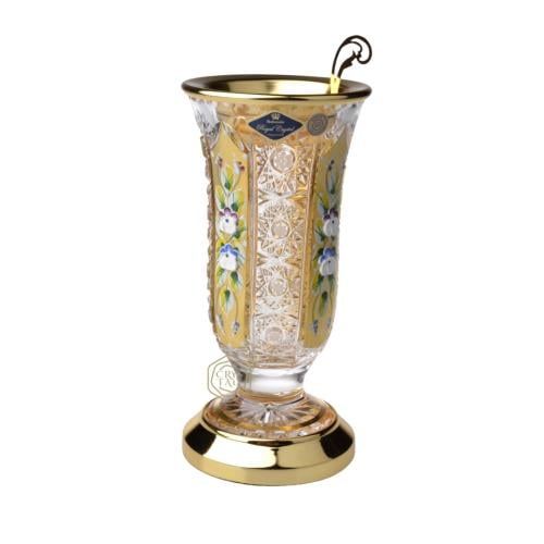 مبخرة " كأس " ذهبي حجم وسط مع رسم | صناعة تشيكية