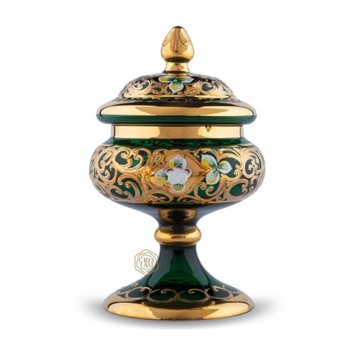 تحفة كريستال بوهيمي بتذهيب فاخر صناعة يدوية