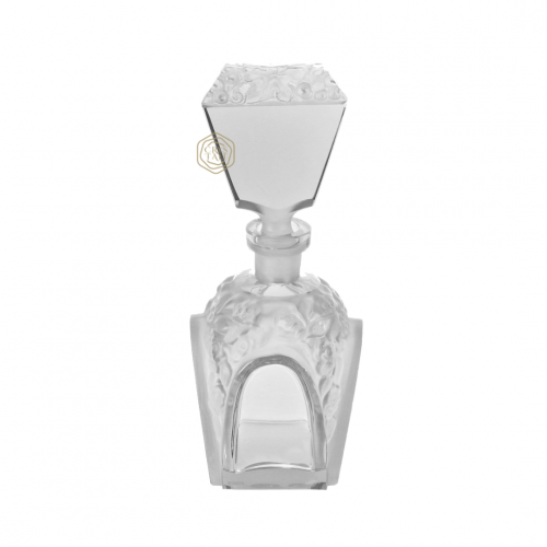عبوة فاخرة من كريستال بوهيمي تصميم مقوس بلون شفاف | صناعة يدوية من التشيك | حجم وسط 250 مل