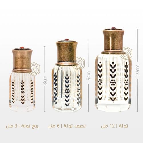 عبوة زجاج فاخر بطراز ونقش عتيق " سنبلة "