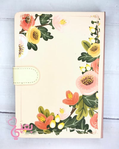 دفتر بقفل مغناطيسي مقاس A5 - الربيع