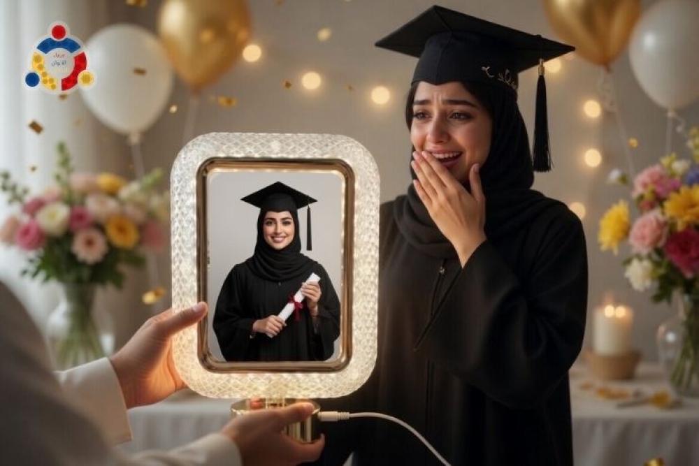 إيطار مستطيل كريسال مضيئ للتخرج