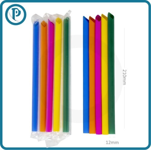 مزاز 12×210مم بلاستيك الوان بغلاف بلاستيك شفاف 4000 حبة
