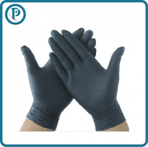 قفازات فينيل اسود