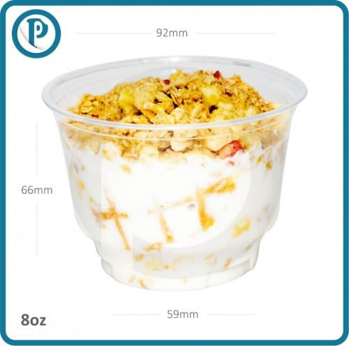 كوب ايس كريم 8 اونص بلاستيك شفاف 1000 حبة