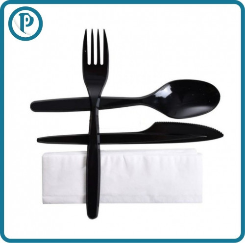 مجموعة طعام بلاستيك بغلاف بلاستيك شفاف 500 حبة