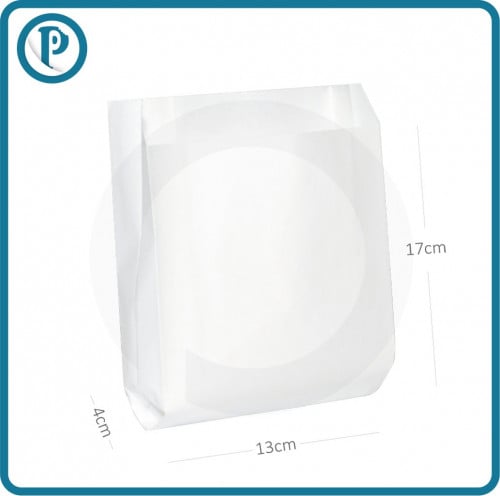 كيس بدون قاعدة 13×4×17 سم ورق ابيض 1000 حبة