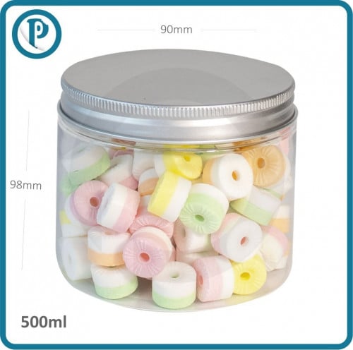 علب دائريه شفافه