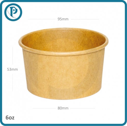 كوب ايس كريم 6 اونص ورق كرافت 1000 حبة