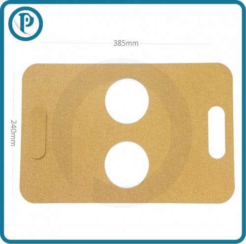 حامل اكواب ثنائي ورق كرافت 500 حبة