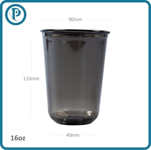 16oz Plastic Cups With Dome Lids and Boba Straws 80 Pack 16 Oz Disposable  Cup