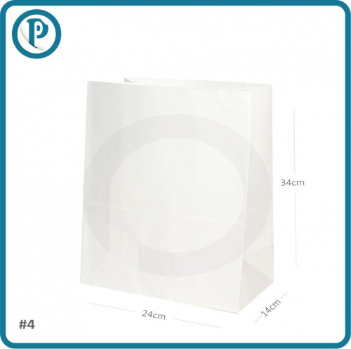 كيس #4 ورق ابيض بدون يد 200 حبة