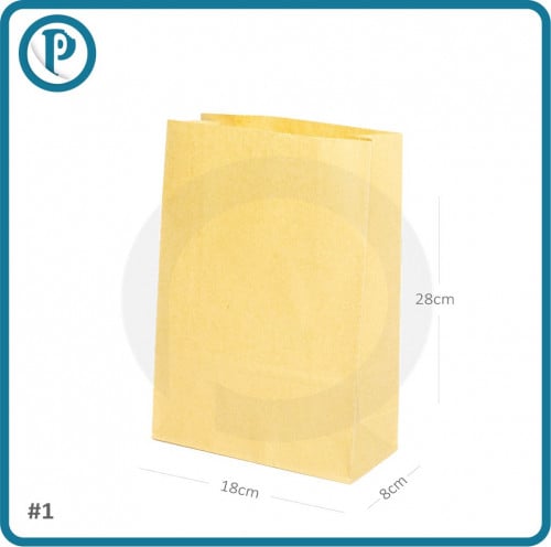 كيس #1 ورق كرافت بدون يد 200 حبة