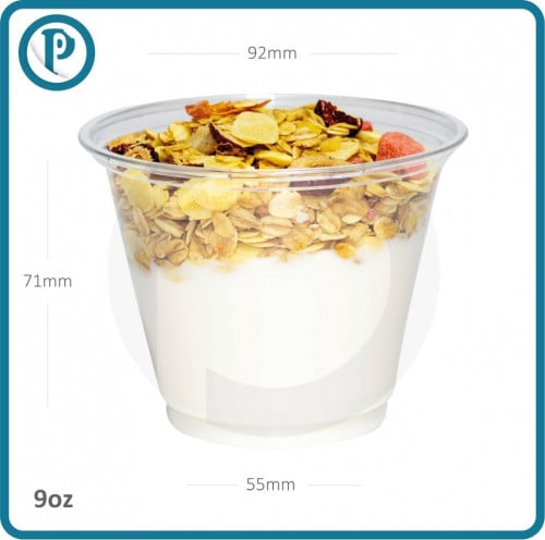 كوب ايس كريم 9 اونص بلاستيك شفاف 1000 حبة