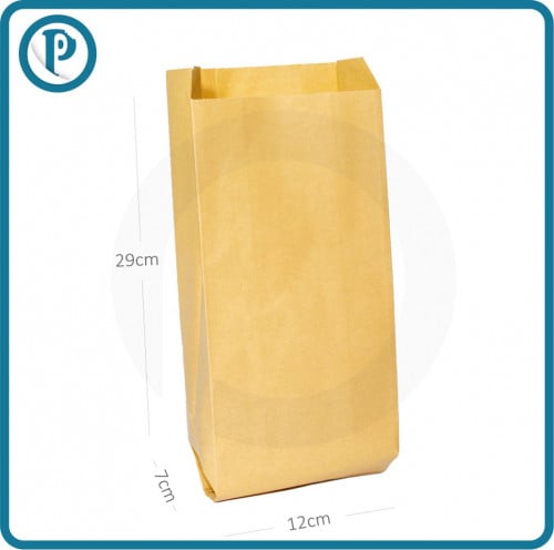 كيس بدون قاعدة 12×7×29 سم ورق كرافت 1000 حبة