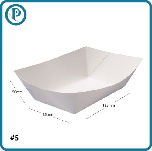 طبق #5 ورق ابيض للاطعمة 500 حبة