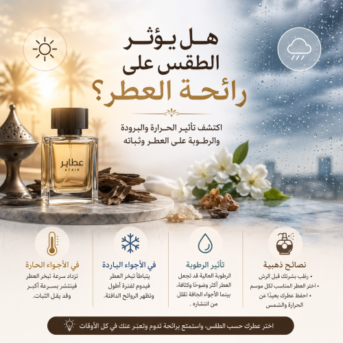 هل يؤثر الطقس على رائحة العطر؟ اكتشف تأثير الحرارة والبرودة