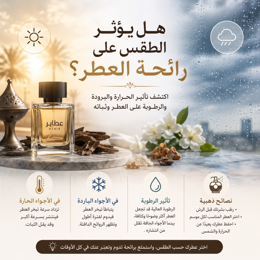 هل يؤثر الطقس على رائحة العطر؟ اكتشف تأثير الحرارة والبرودة