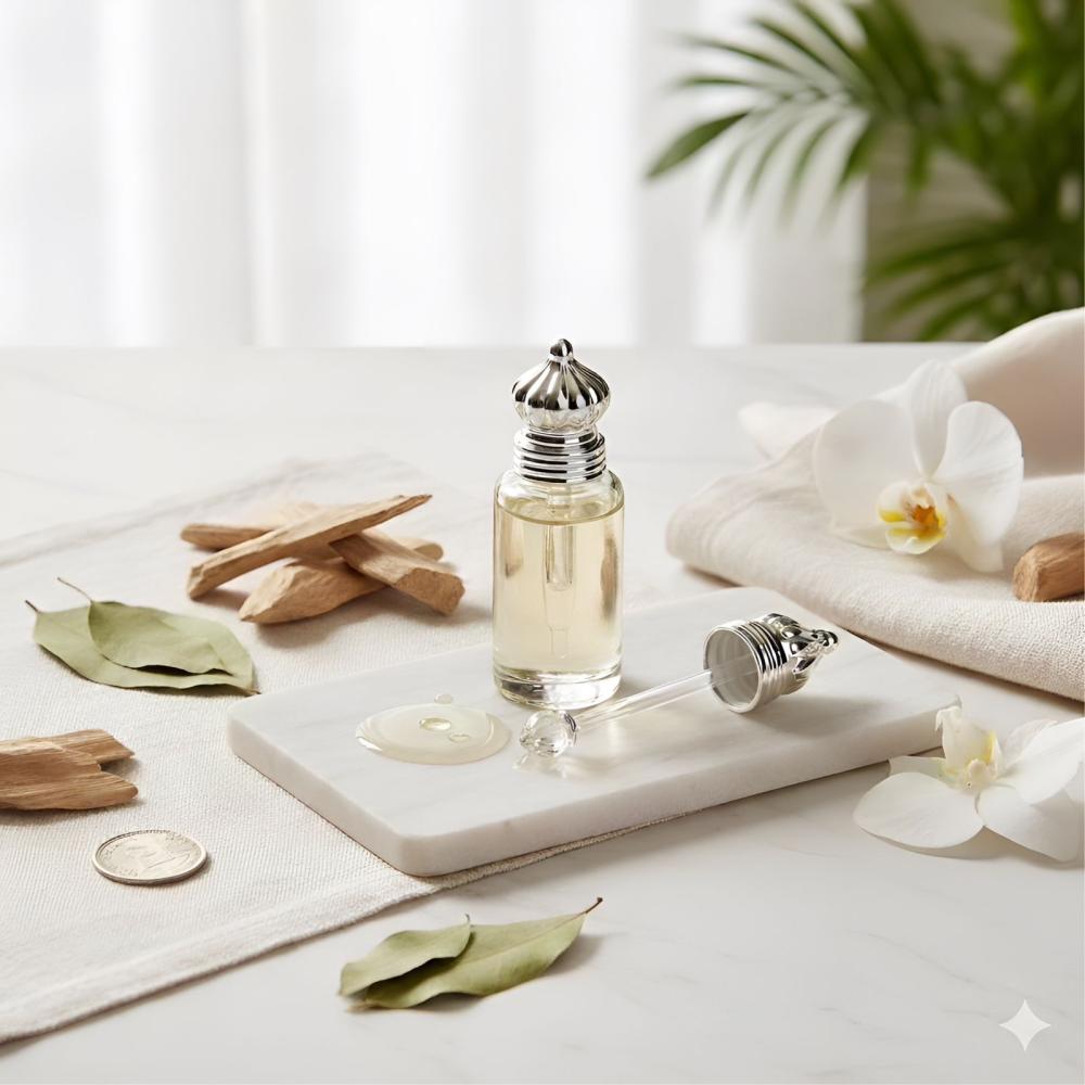 دهن العود الأبيض: دليلك الشامل لسر الفخامة والنعومة في متجر عطاير