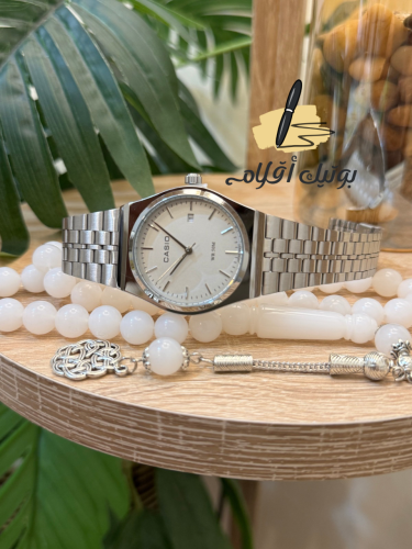 طقم ساعة كاسيو مع سبحة