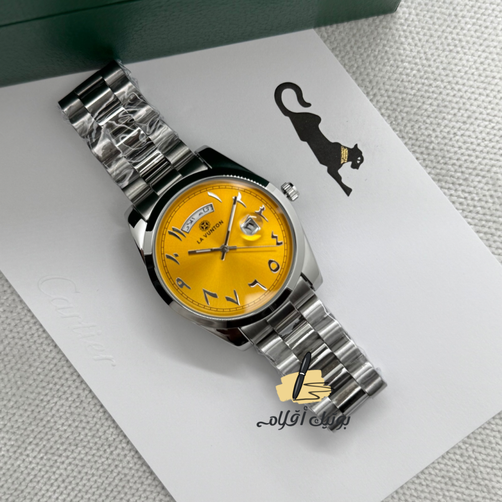 ساعة رجالية شبيهة رولكس ارقام عربي