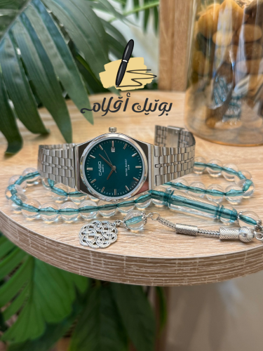 طقم ساعة كاسيو مع سبحة