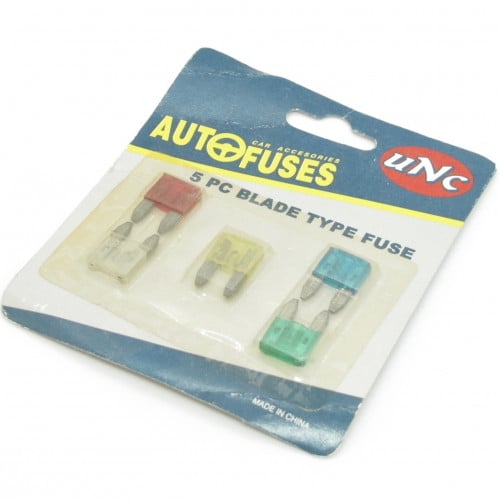 علبة مكونة من 5 فيوزات صغير UNC مقاسات من 10AMP - 30AMP