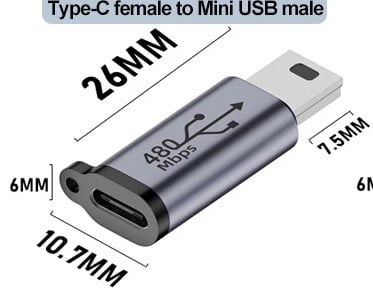 تحويلة TYPE-C to Mini